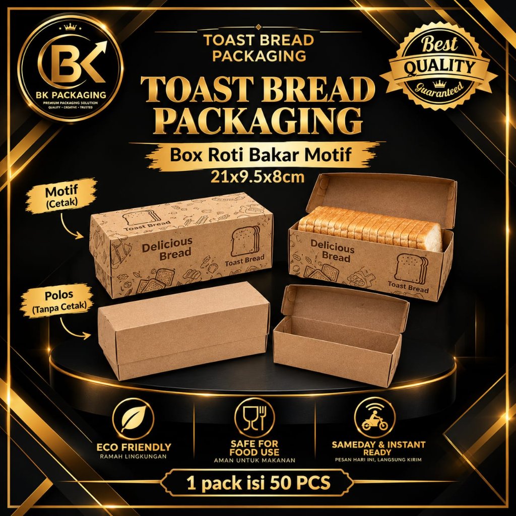Box roti bakar 1pcs / roti panggang / Dus Roti Bakar / Box Motif / Box Roti Bakar Motif / Toast Box 