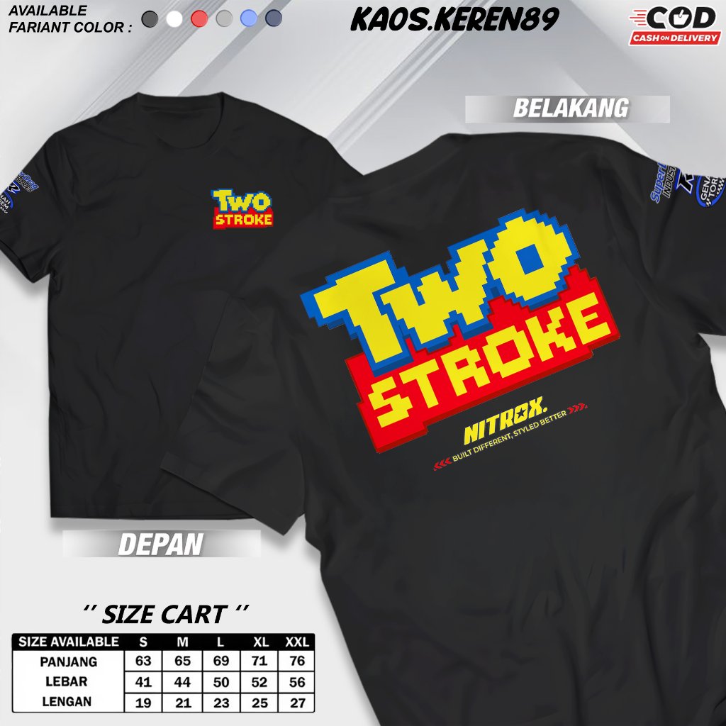 kaos distro pria Racing Two Stroke x Toys Story style | kaos pria wanita dewasa keren | atasan casua