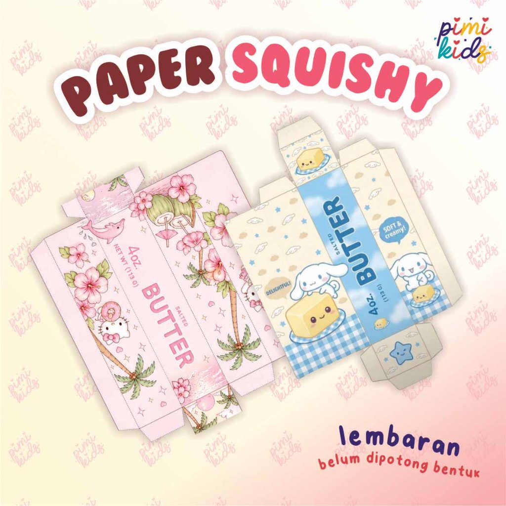 PAPER SQUISHY KERTAS MAINAN LEMBARAN