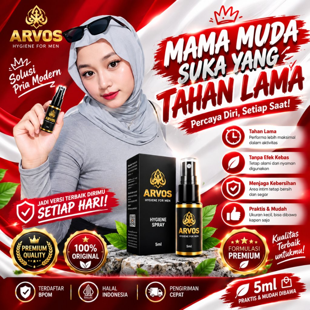 ARVOS ObatKuat Pria Tahan Lama Original BPOM | Spray Herbal Paksu