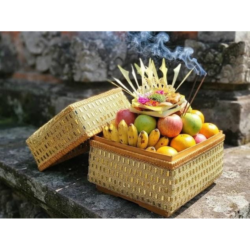 Keben Bali Bangli Kotak Sibeh Lilit Blink Blink Ukuran 25cm