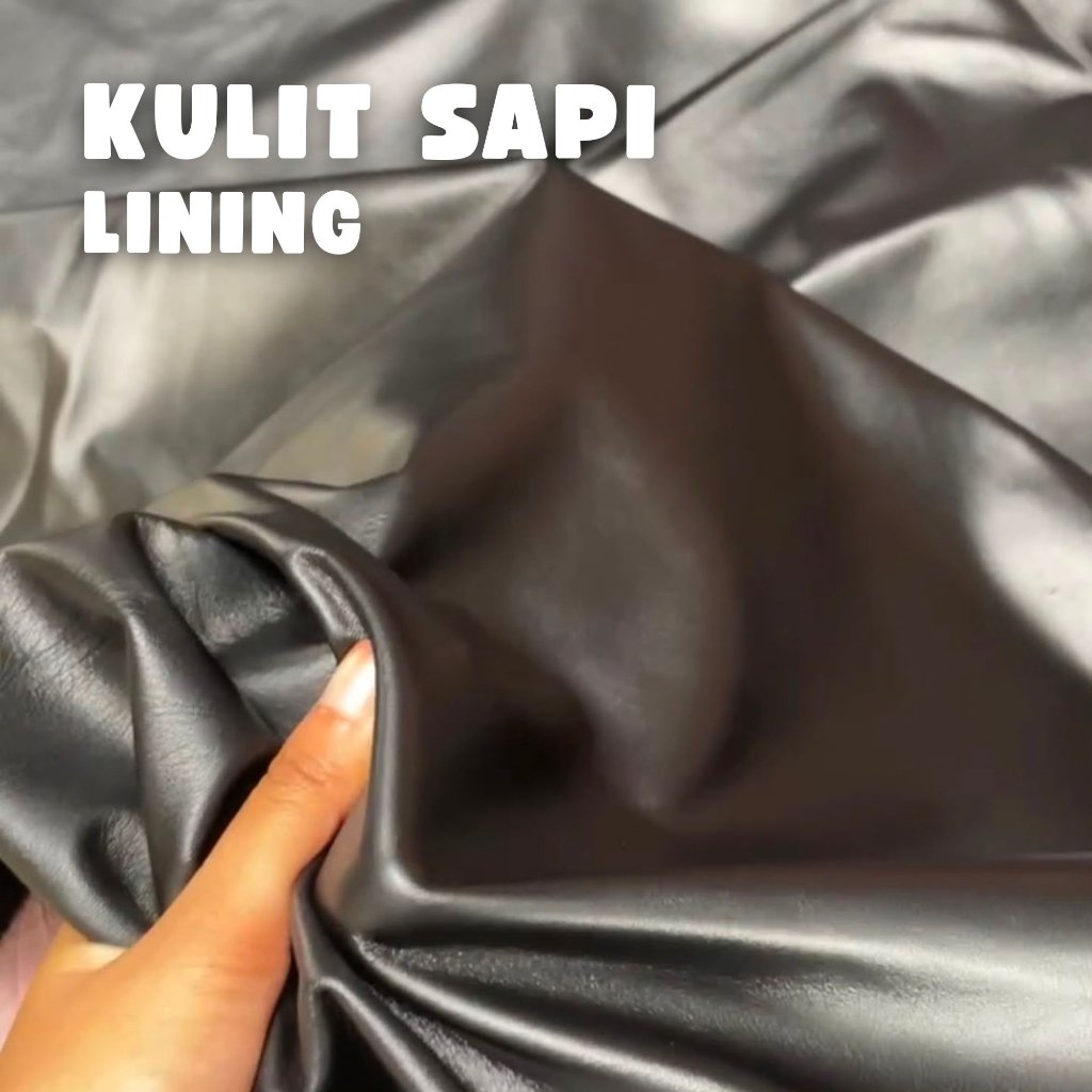 Kulit Sapi Asli Jenis Lining Lembaran Kulit Tipis Lentur Tas / Jok Motor
