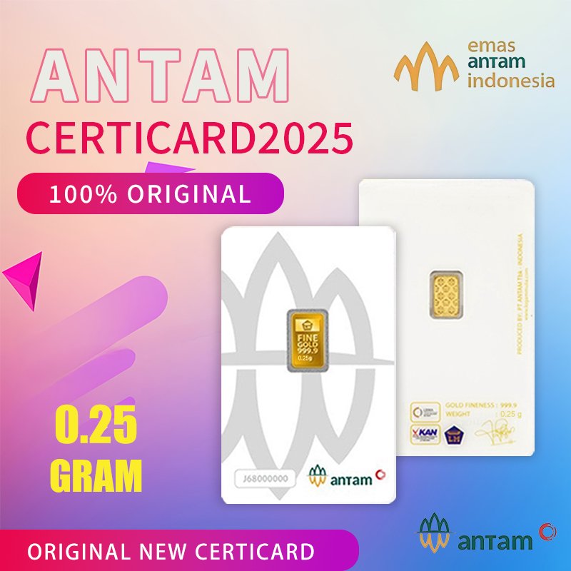 OGAM MULIA/LOGAM MULIA ANTAM/LM/EMAS ANTAM BERSERTIFIKAT/CERTICARD 2026 - 0.25gr