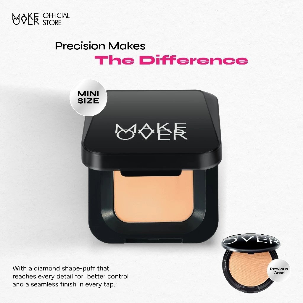MFI - MAKE OVER Perfect Cover Powder Foundation Mini - TWC Two Way Cake Ukuran Mini Cover Melt and B
