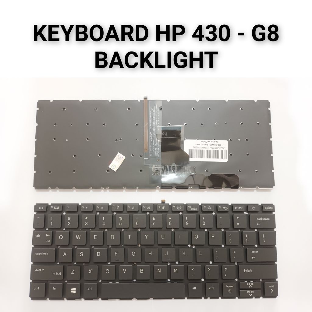 KEYBOARD LAPTOP  HP 430 - G8 BACKLIGHT WARNA HITAM KEYBOARD FOR LAPTOP HP PROBOOK 430 G8 435 G8 430-