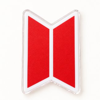 Keychain kait lobster merah logo bts