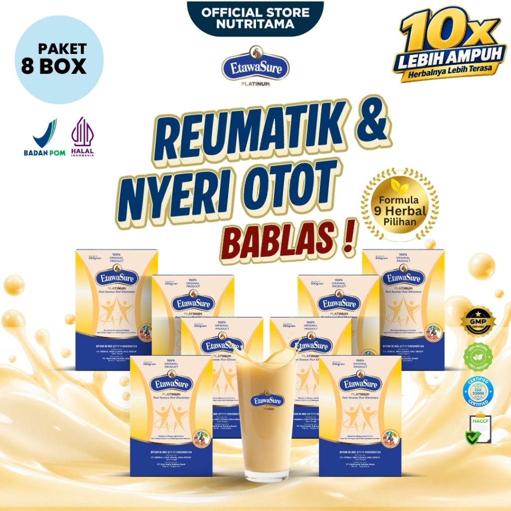 Susu Etawasure 8 BOX 2Kg | Susu Kambing Untuk Tulang dan Sendi Sehat Sepanjang Hari | Susu Etawa Asl