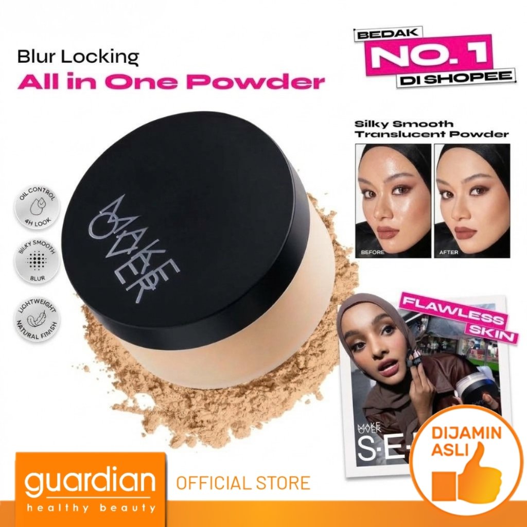 Make Over Silky Smooth Translucent Powder - Bedak Tabur Loose Powder Lembut Ringan Oil Control Mengh