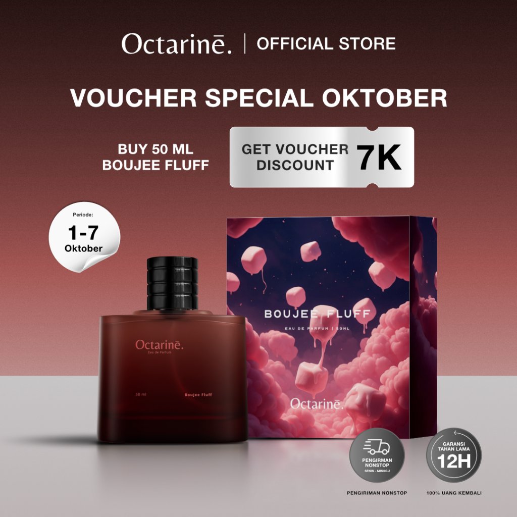 Octarine - Boujee Fluff Aroma Marshmallow Strawberry Vanilla | Parfum Perfume Minyak Wangi Wanita Pria Tahan Lama