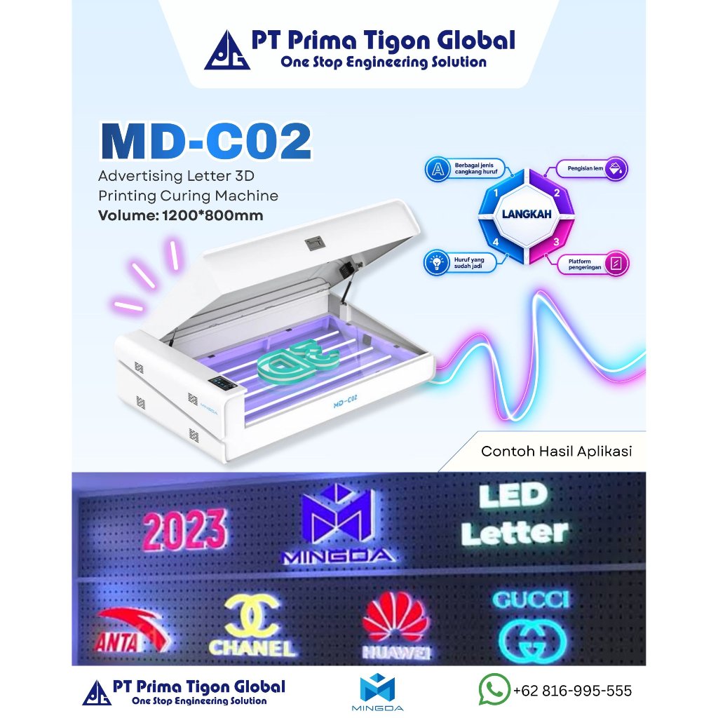 MD-C02 UV Curing Machine 3D Printing – Mesin Curing UV Mingda