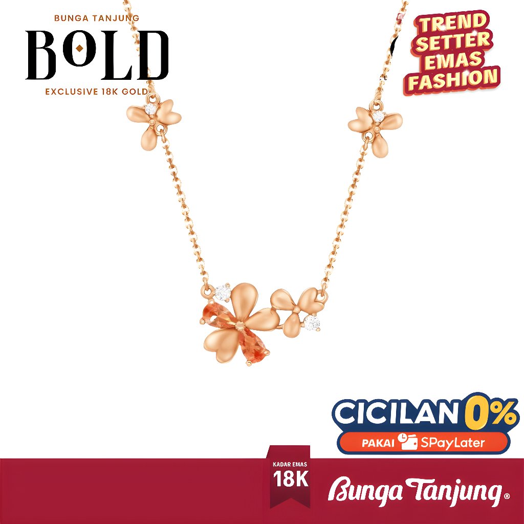 KALUNG FLORIAN SUNSET - SDW GOLD - EMAS 18K - BUNGA TANJUNG GOLD