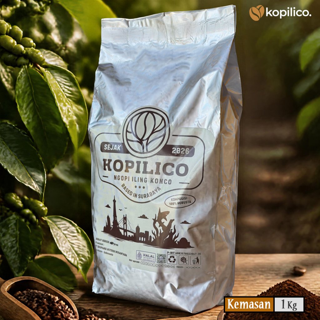 KOPILICO KOPI ROBUSTA DAMPIT KOPI BUBUK ROBUSTA DAMPIT 1 kg