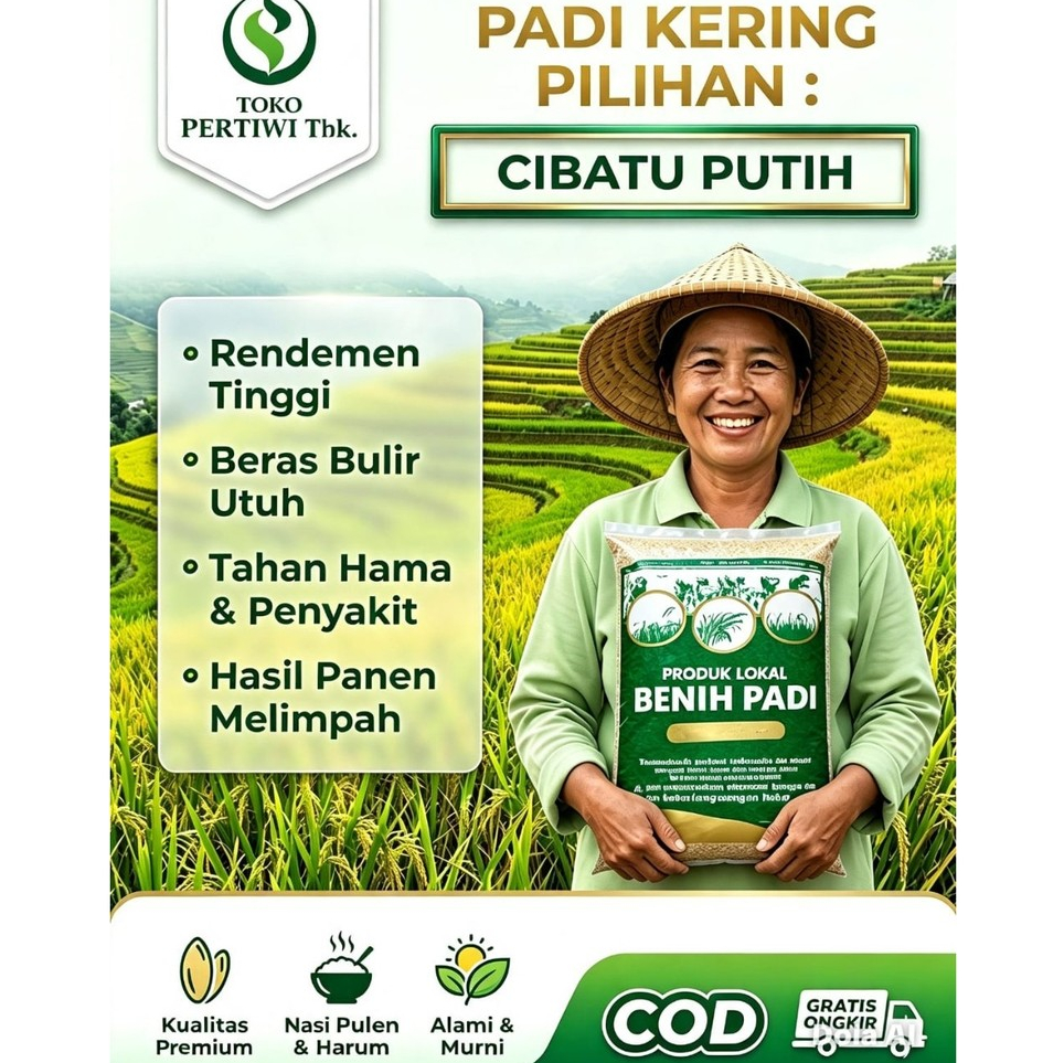 PADI CIBATU PUTIH KEMASAN 5 KG