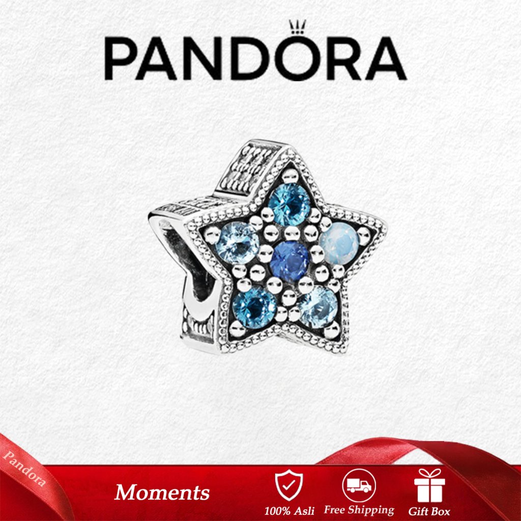 PANDORA Sparkling Stars Original Charm Bracelet Set 925 Sterling Silver Fashionable DIY Matching Bra