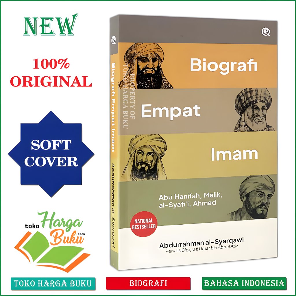 Foto Buku Biografi Empat Imam Madzhab Abu Hanifah Malik Syafi‘i Ahmad Ulama 4 Mazhab Muslim Mutabbar QAF