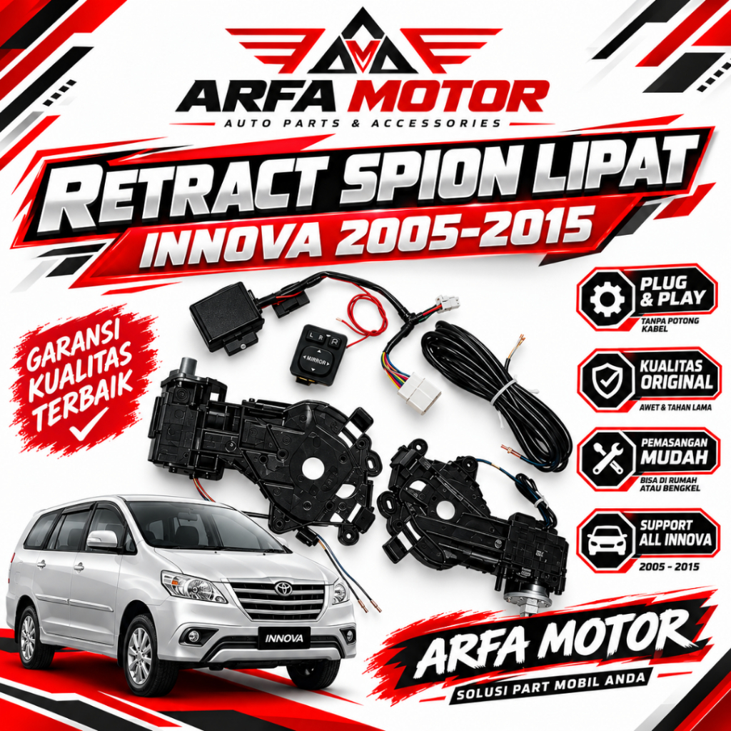 Motor Spion Lipat Innova Lama 2005-2015 Retract Spion Lipat Innova Lama 2005-2015