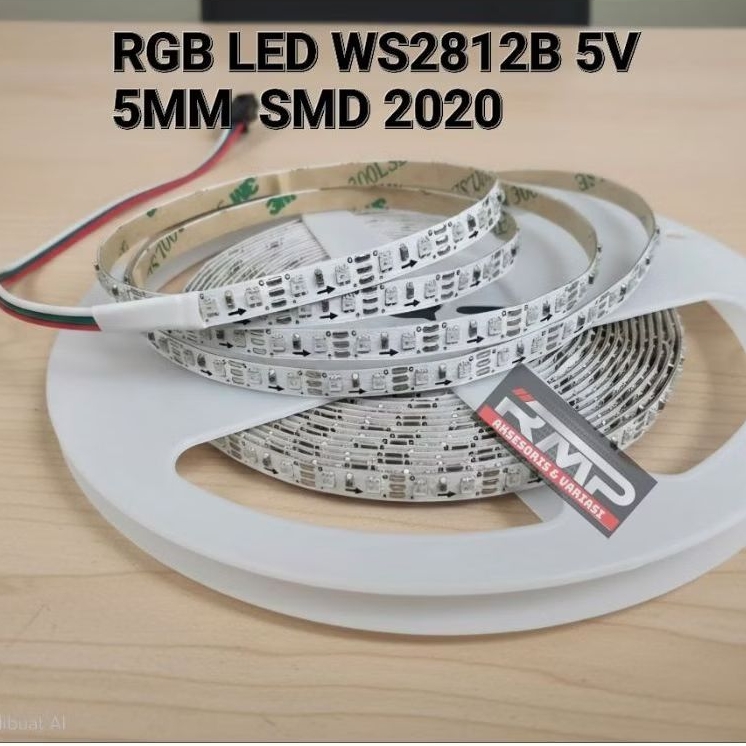 led ws2812b 5v lebar 5mm 160 dan 200 led permeter ws2812b top view 200 led permeter 28.8 watt dan 36