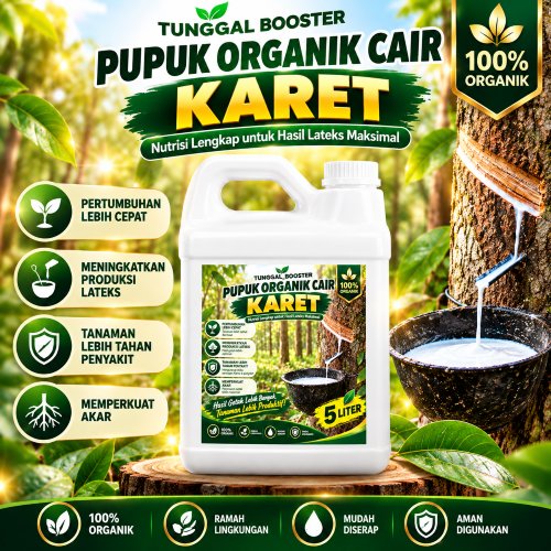 PUPUK ORGANIK CAIR POC BOOSTER KARET 5 LITER - Pupuk Organik Cair dan ZPT - Pelebat Karet