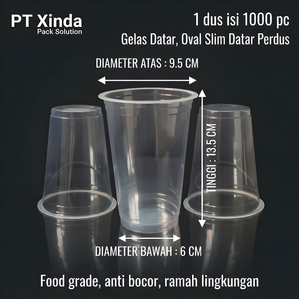 CUP GELAS OVAL 16 OZ 18 OZ 22 OZ PERDUS PROMO ES TEH ES BOOBA 7-7.4 GR HARGA GROSIR | GELAS PLASTIK 