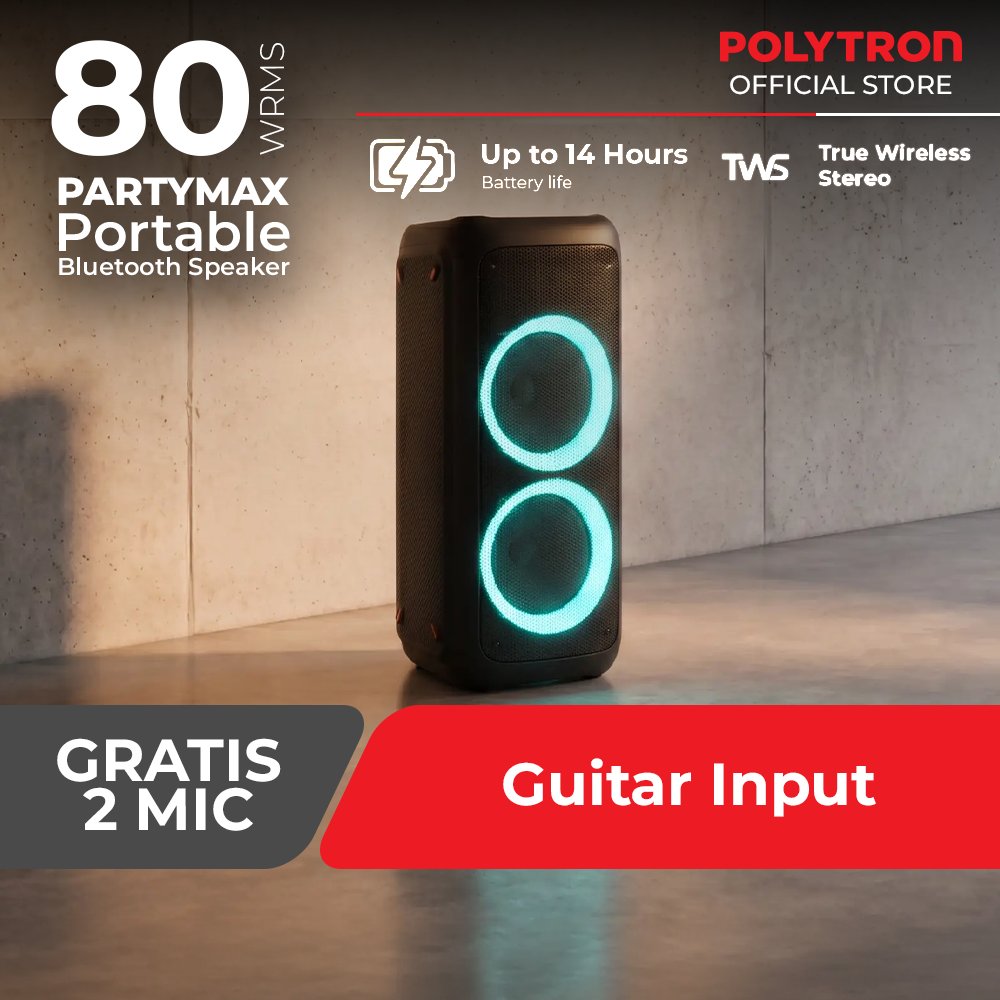 Polytron Party Speaker Bluetooth Karaoke Portable Wireless PPS 10L22