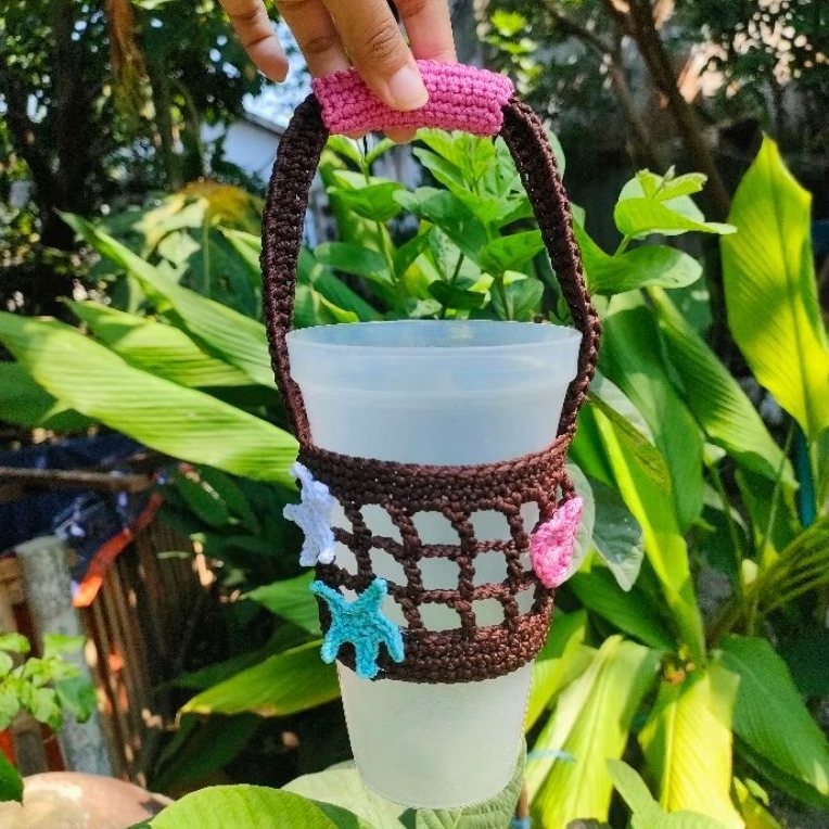 Cup holder crochet | rajut custom