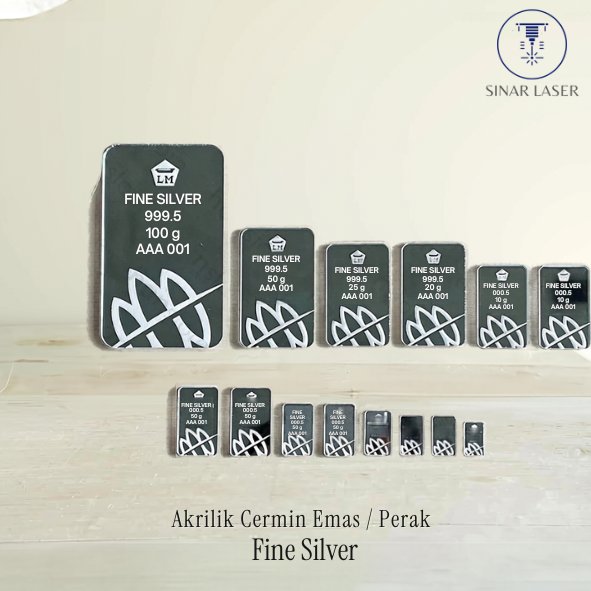 Replika logam mulia FINE SILVER ANTAM 5 gr - 0.01 gr Perak / Dekorasi / Mahar