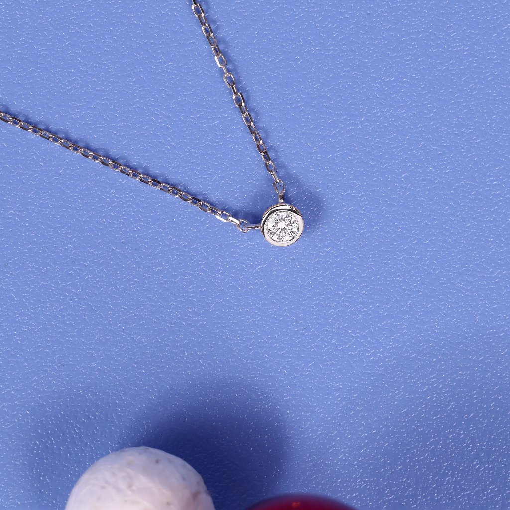 Kalung Berlian Eropa Solitaire Setting - JB Berlian