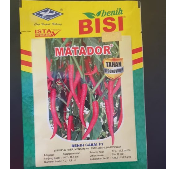 Benih Cabe Matador F1 Cabe Besar isi 10gram Cap Kapal Terbang