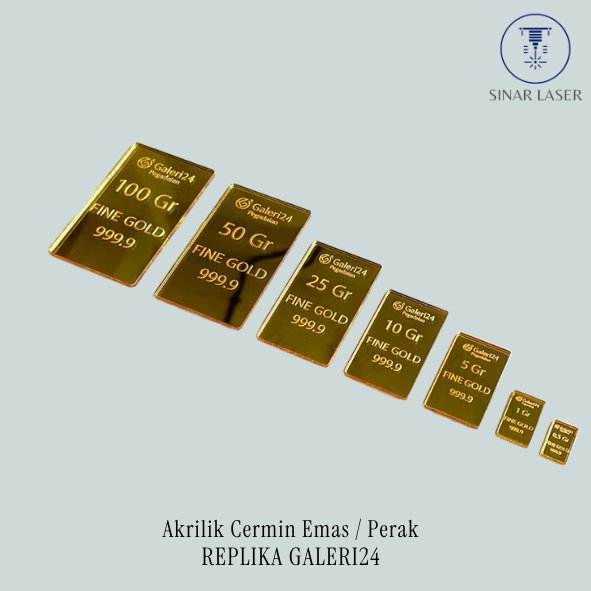 Replika GALERI24 PEGADAIAN 0,5 gr - 5 gr logam Mulia Emas untuk mahar / Dekorasi / Mahar / Seserahan