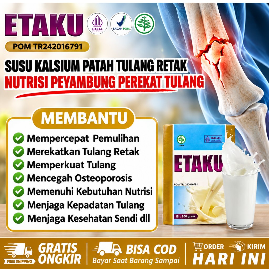 Obat Patah Tulang Retak Tulang Kalsiun Tulang Retak Herbal Nutrisi Penyambung Perekat Tulang - Etaku