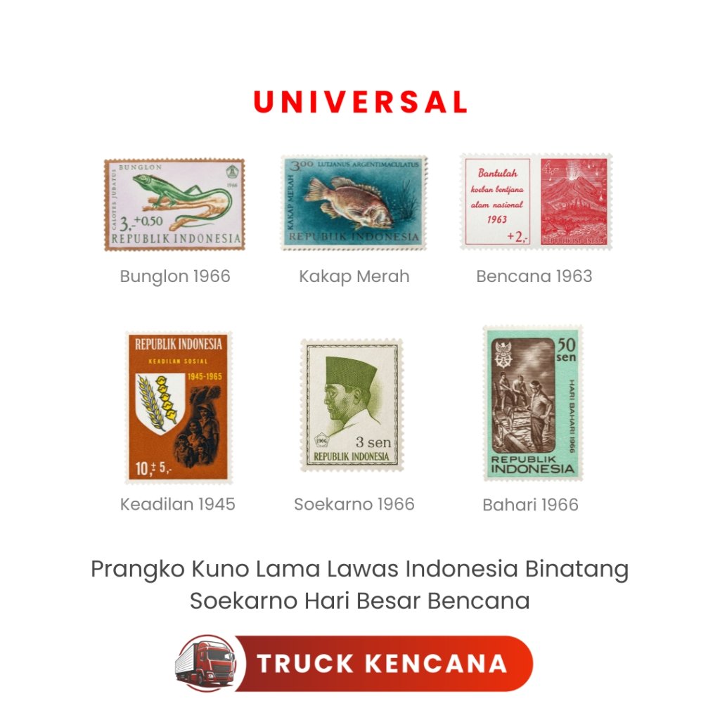 Prangko Kuno Lama Lawas Indonesia Binatang Soekarno Hari Besar Bencana Sinar Orisinil Perangko Asli 