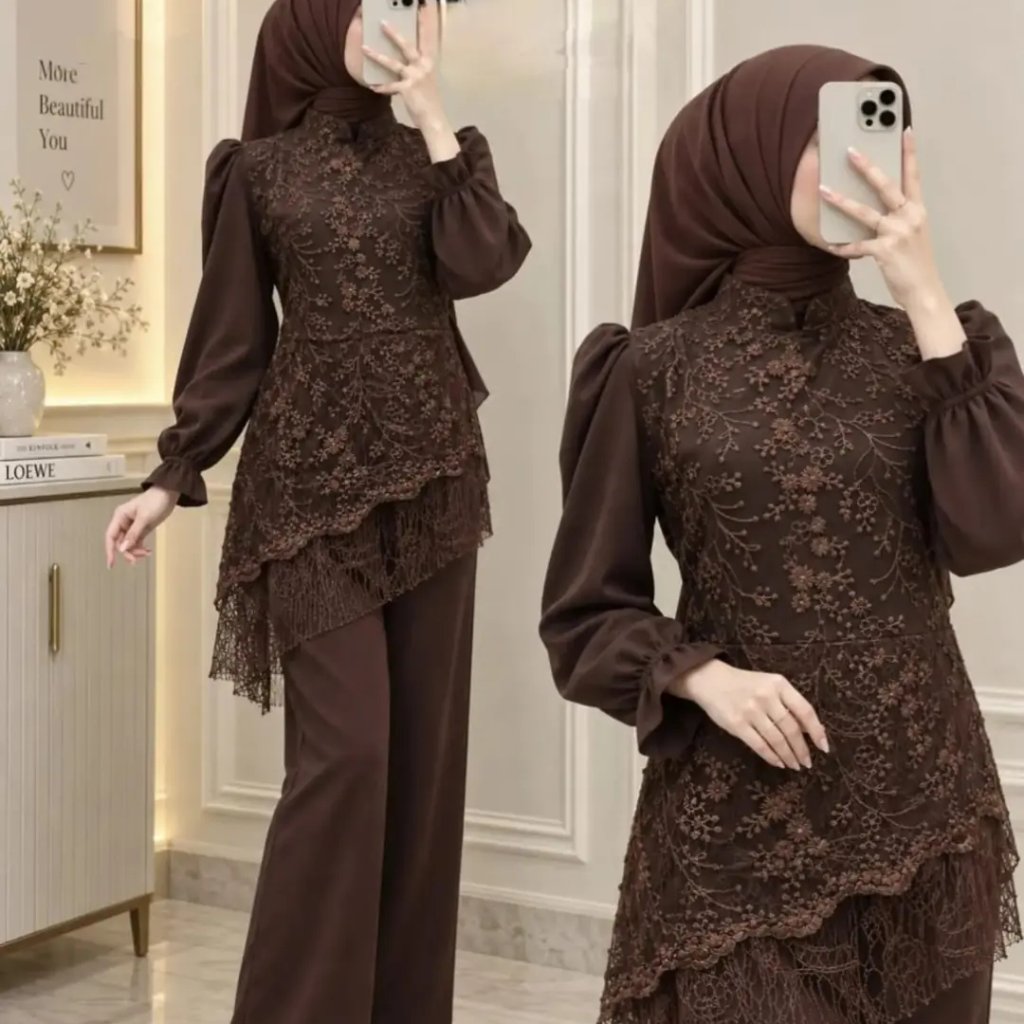 SETCEL TERBARU ZIVARA Setelan Lebaran Remaja Kekinian Wanita Mewah Bridsmaid OOTD