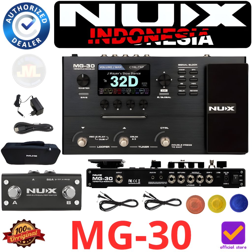 Nux MG-30 Versatile Modeler Multi Efek Gitar & Bass Nux MG30