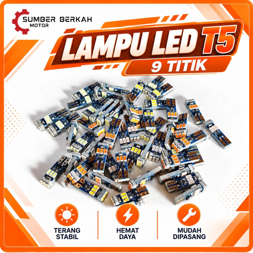 LAMPU LED T5 SPEEDOMETER 9 TITIK LAMPU SEIN SPEEDOMETER INDIKATOR