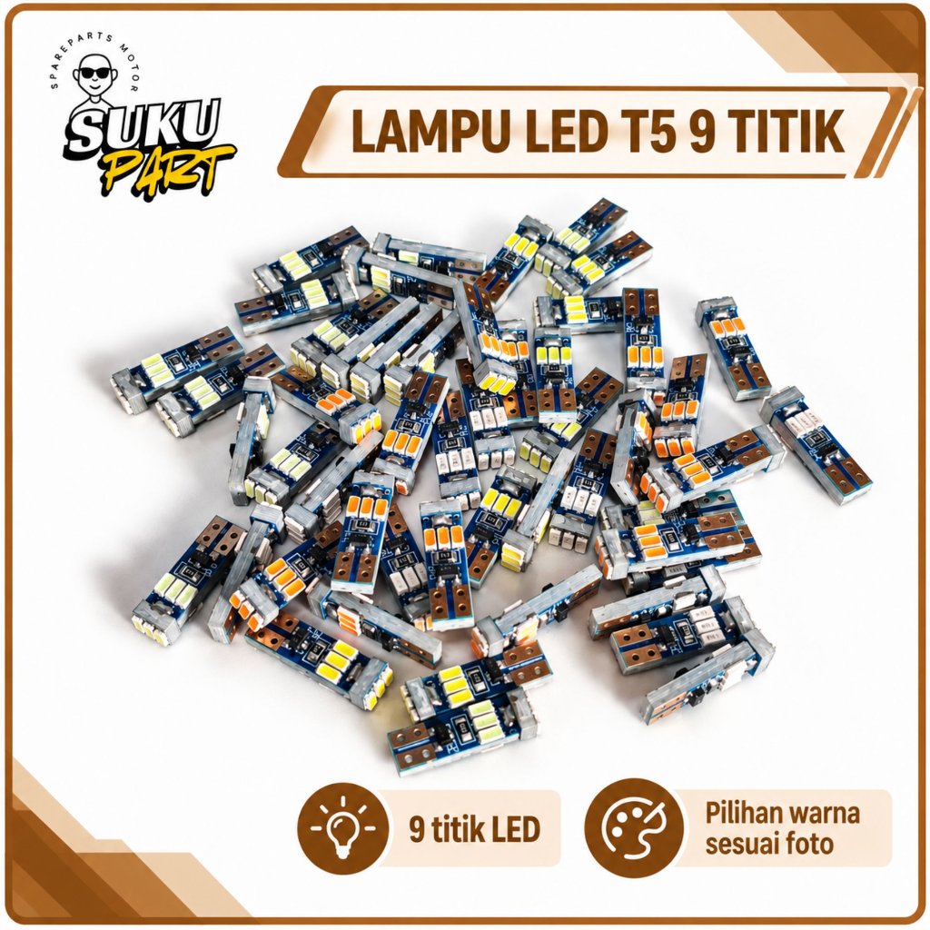 LAMPU LED T5 SPEEDOMETER 9 TITIK LAMPU SEIN SPEEDOMETER INDIKATOR
