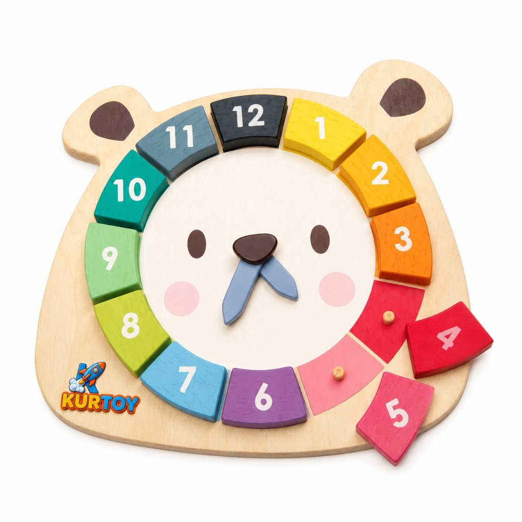 Kurtoy - Puzzle Jam Belajar Angka Beruang