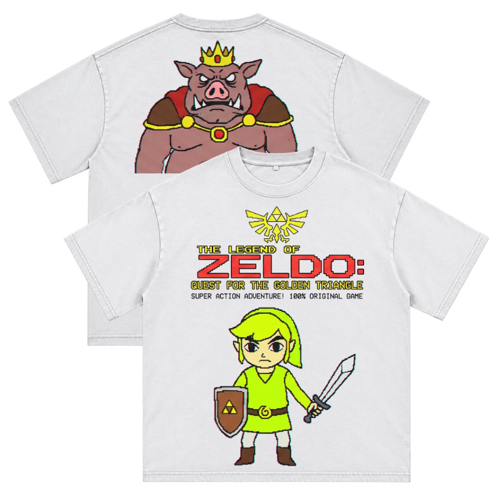 Purple Haze "The Legend of Zelda" Oversized T-Shirt | Black | Kaos Oversize | Vintage | Atasan
