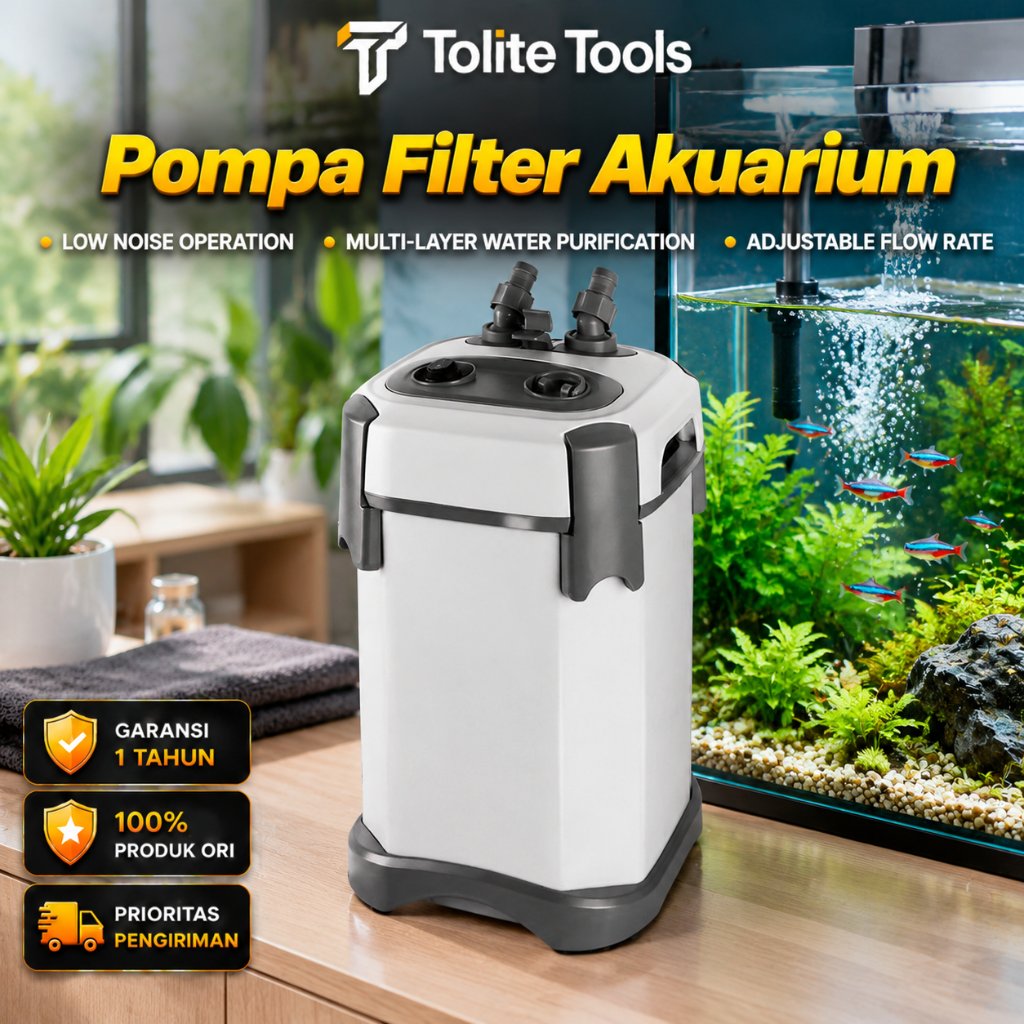 Pompa Filter Akuarium / Pompa Filter Eksternal Akuarium, Cocok untuk Akuarium 20–70 cm