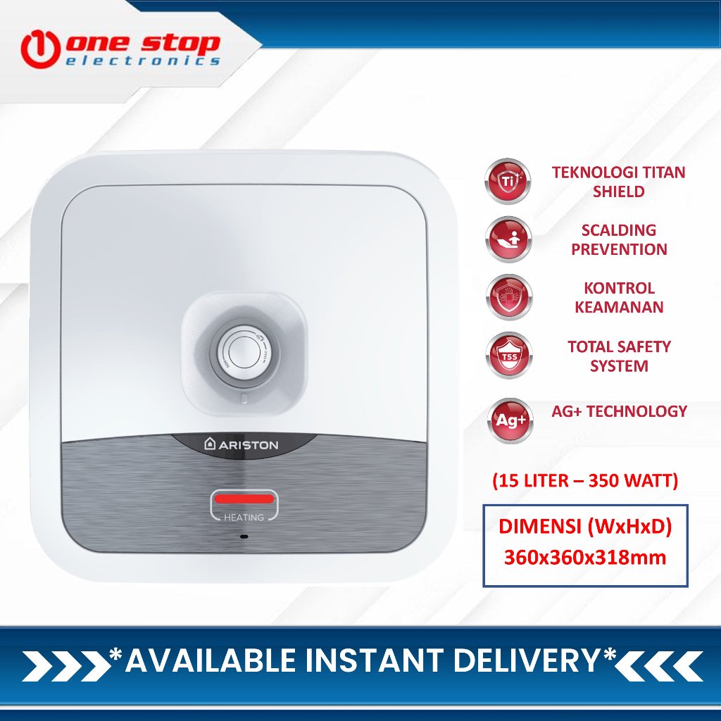 ARISTON AN2 15 R / AN2 15R / Andris2 R Water Heater 15 Liter 350 Watt