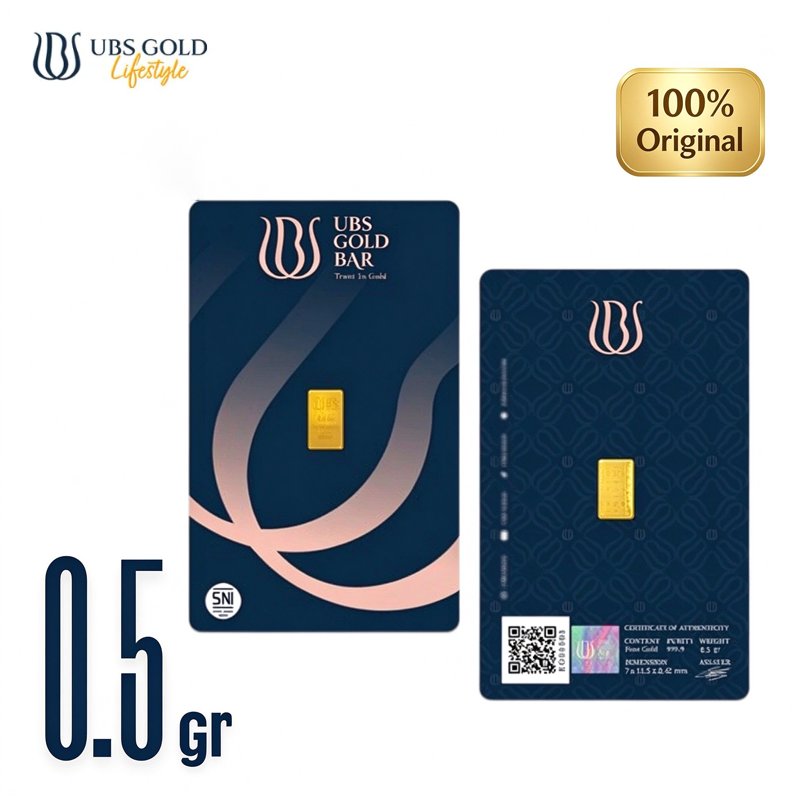 Logam Mulia EMAS UBS 0,5gram pres QR BARCODE