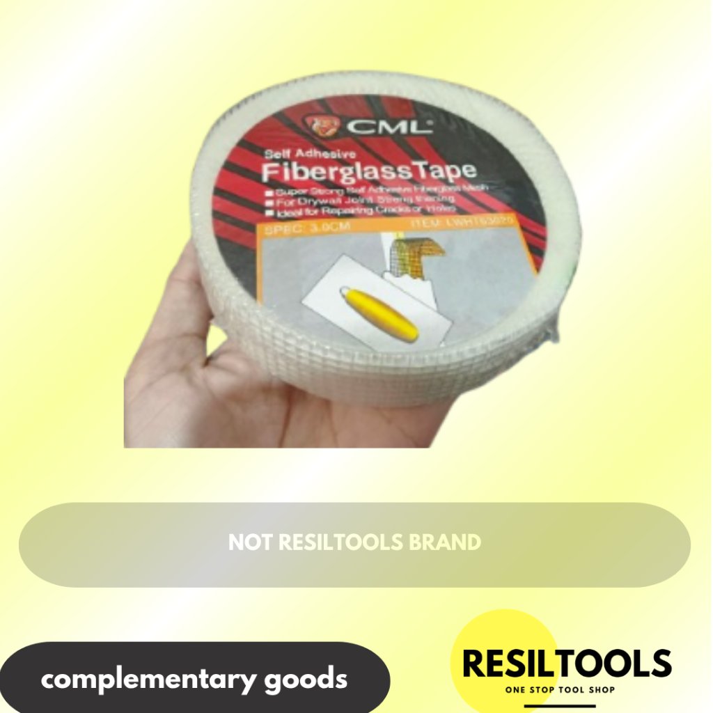 Fiber Glass Tape 1 1/4 inch Lakban Kain Jaring Lakban Gypsum 3 cm Lem Kain Fiber Perekat Gypsum Plaf