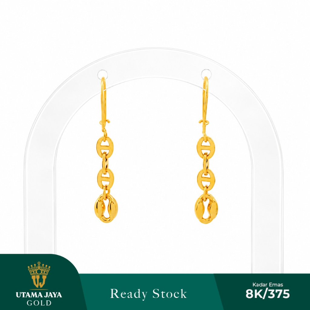 Anting Emas Rantai Model Mainan HRMS Link 1 375 /8k