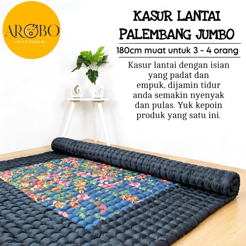 AROBO Kasur Palembang 180 x 190 CM Kasur Lantai Jumbo Empuk Tebal