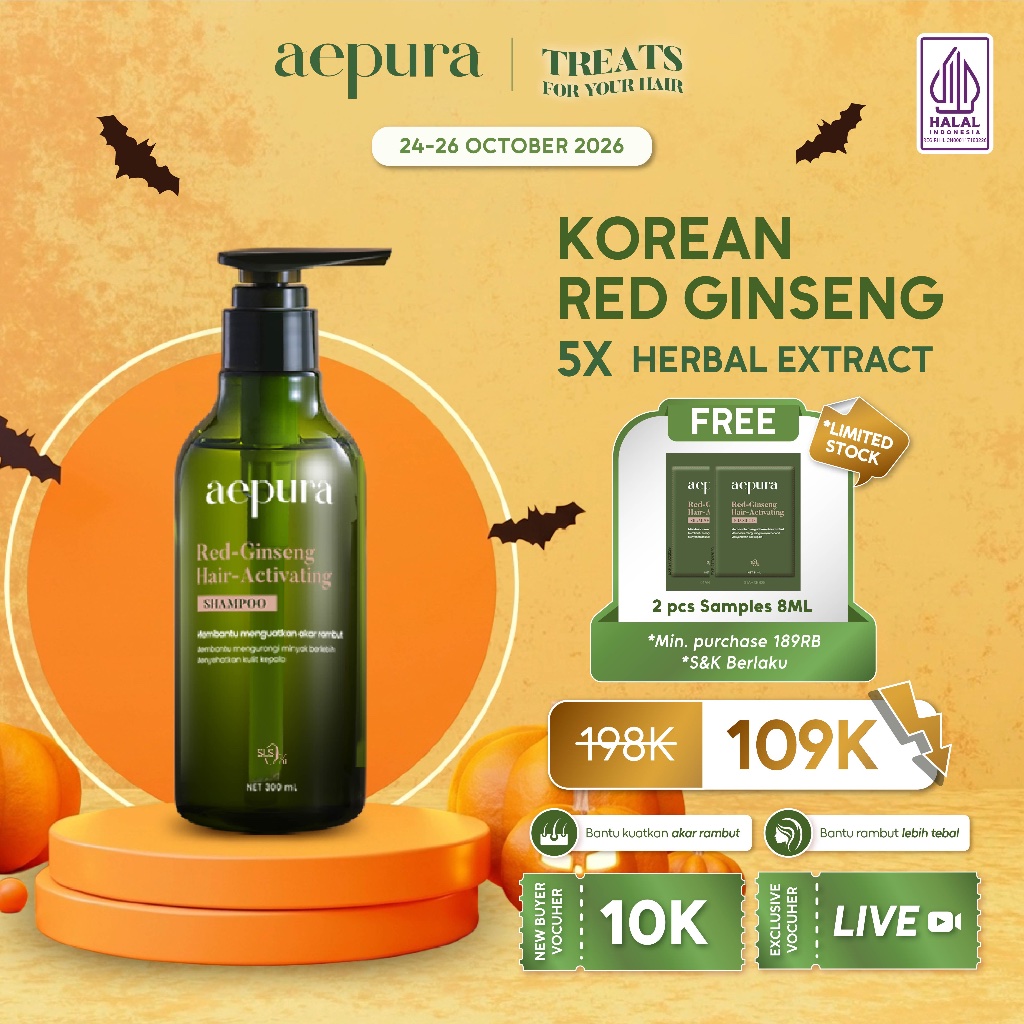 aepura Red-Ginseng Hair Activating Scalp Treatment - Memperkuat Akar Rambut Mempercepat Pertumbuhan 