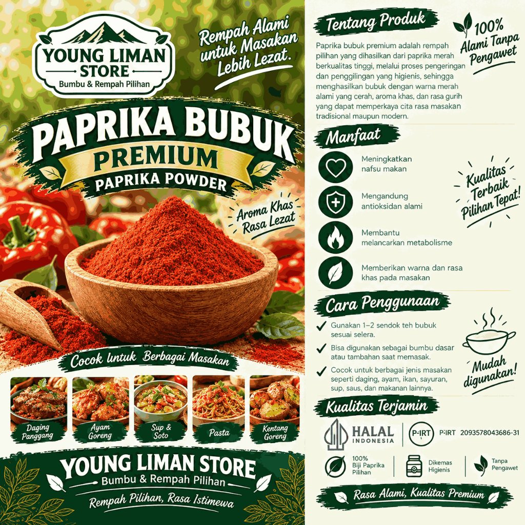 Paprika Bubuk / Paprika Powder 500gr [Premium]