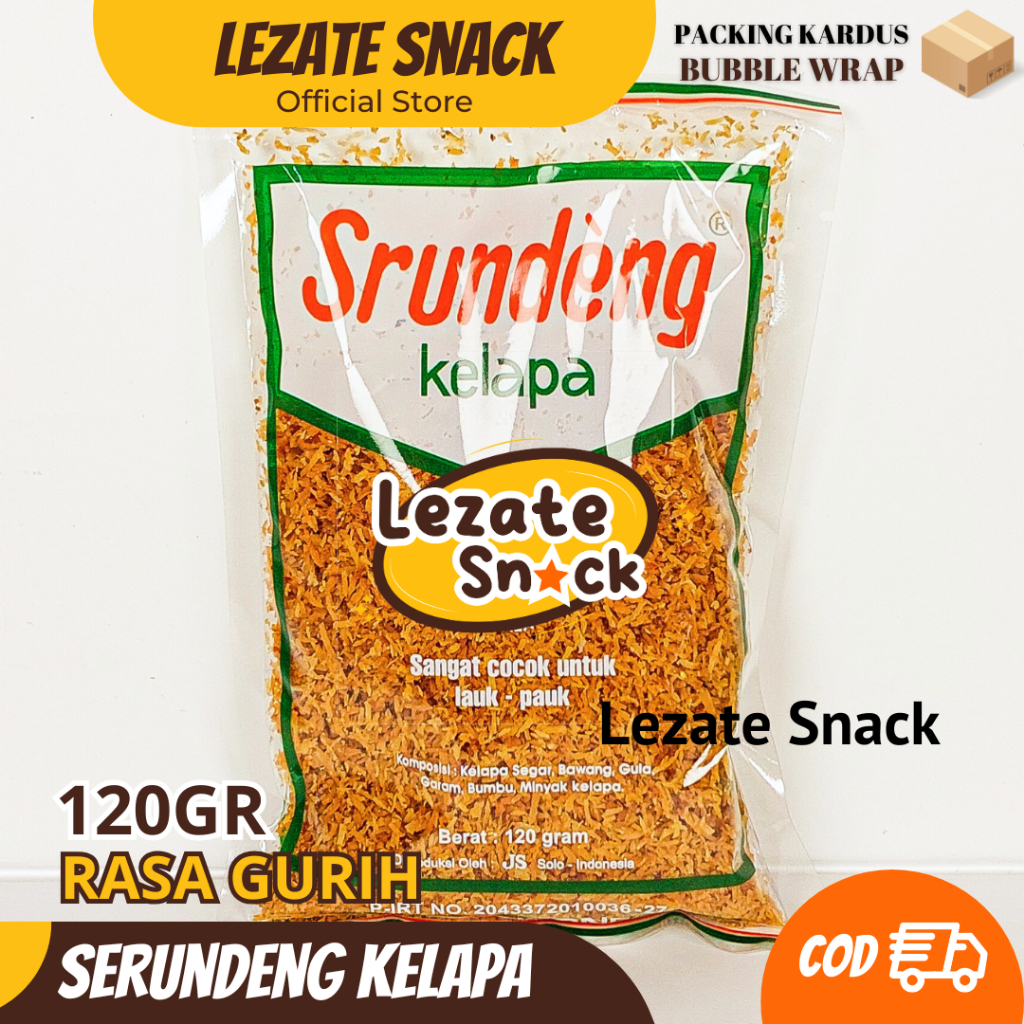 

Serundeng Kelapa Asli 120GR Murah Renyah Rasa Manis Pedas Khas Solo / Srundeng Kelapa Kering Gurih SAE Solo Menu Sarapan Lezate Snack LEZATE SNACK