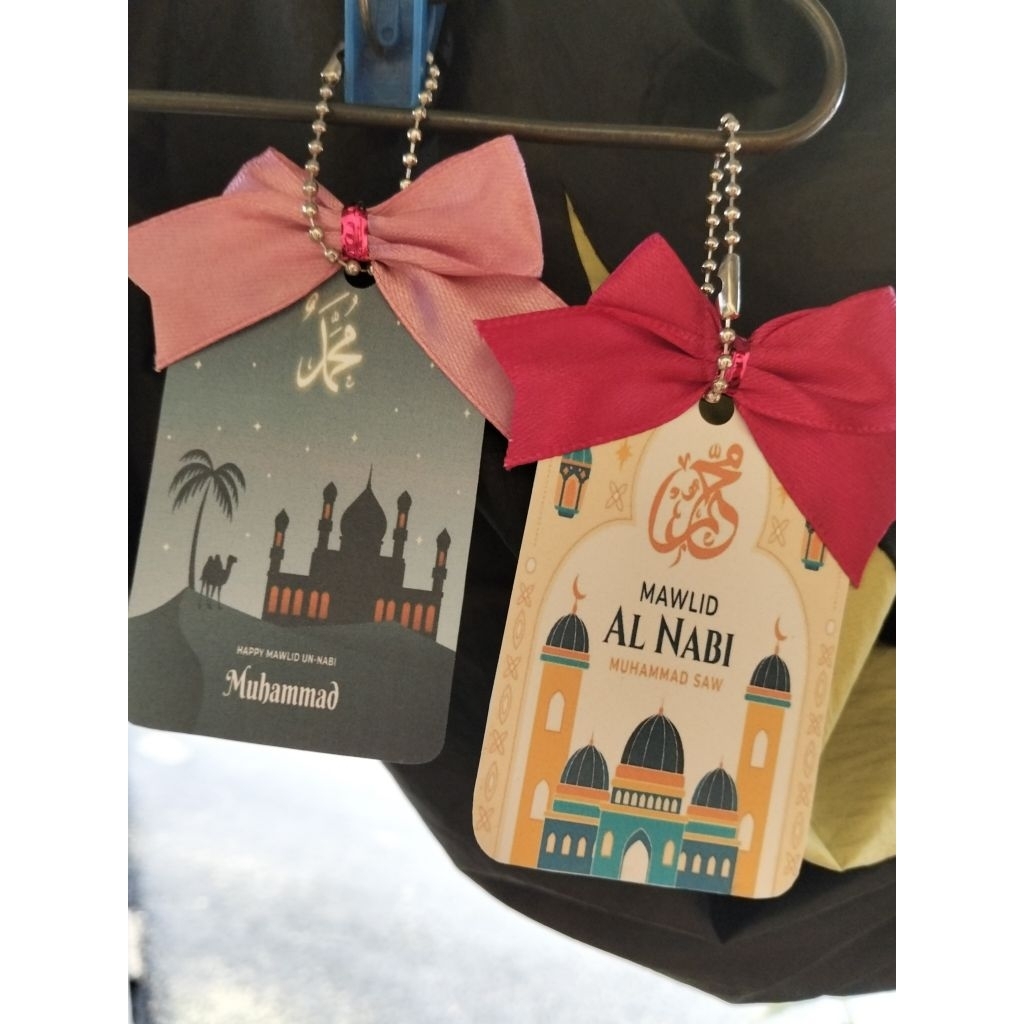 Hangtag Maulid nabi/Hampers maulid nabi/Pita parcel maulid nabi