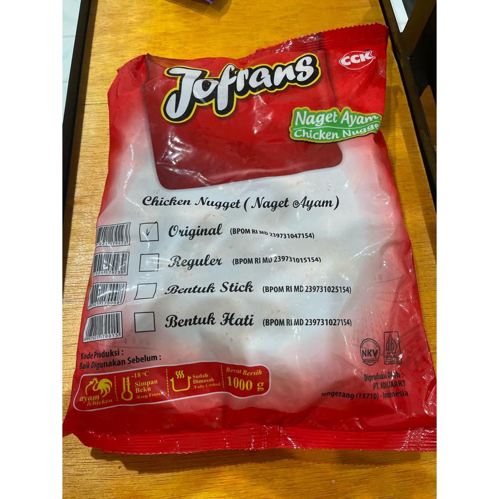 

Jofrans nugget crispy 1kg