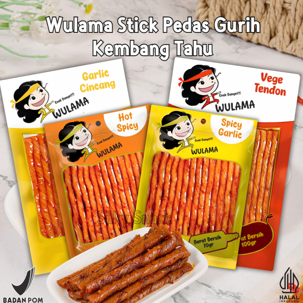 

Wulama Tofu Stick Pedas Gurih Tinggi Protein Kembang Tahu / Stick Tofu Asin Gurih Pedas