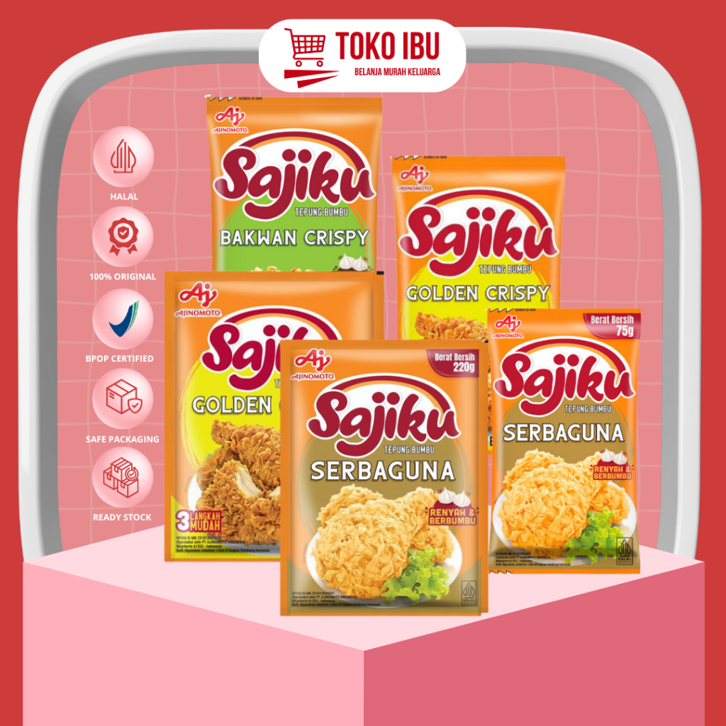 Sajiku Tepung Bumbu 80gr 75gr 90gr 220gr 200gr Golden Crispy| Serbaguna| Bakwan